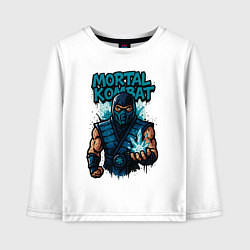 Лонгслив хлопковый детский Sub-zero graffiti, цвет: белый