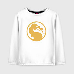Лонгслив хлопковый детский Mortal kombat dragon, цвет: белый