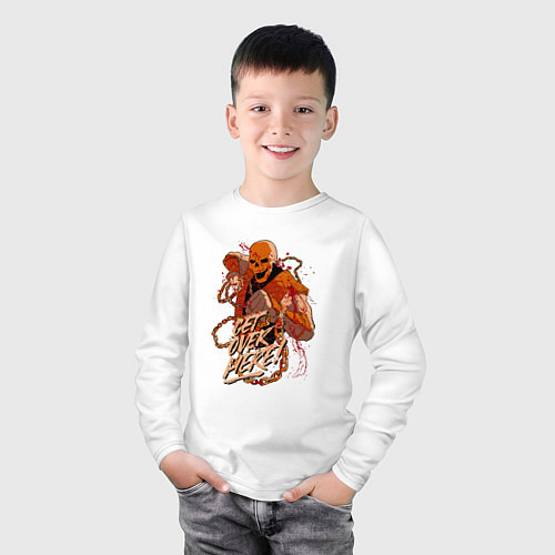 Детский лонгслив Скорпион иди сюда / Белый – фото 3