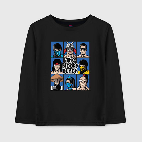 Детский лонгслив Кровавая связка / Черный – фото 1