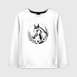 Лонгслив хлопковый детский Дух ветра, цвет: белый