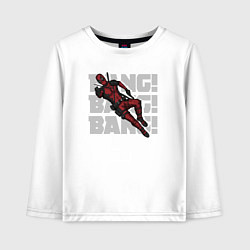 Лонгслив хлопковый детский Deadpool bang, цвет: белый