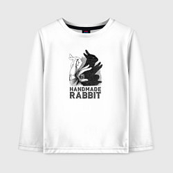 Лонгслив хлопковый детский Handmade rabbit, цвет: белый