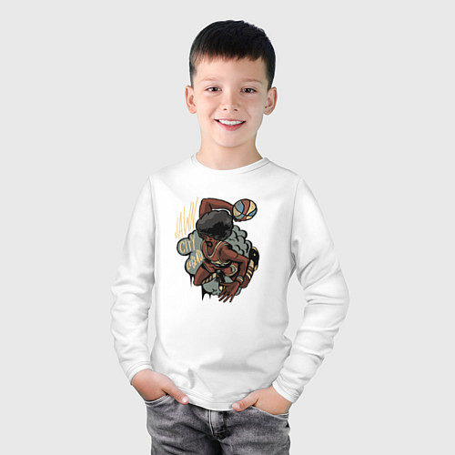 Детский лонгслив Городская легенда / Белый – фото 3