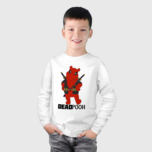 Детский лонгслив Deadpooh / Белый – фото 3