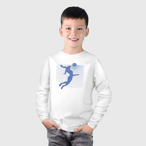 Детский лонгслив Volleyball set / Белый – фото 3