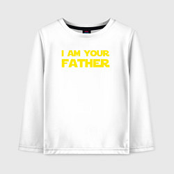 Лонгслив хлопковый детский I am your father, цвет: белый
