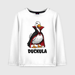 Лонгслив хлопковый детский Граф Дакула, цвет: белый