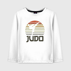 Лонгслив хлопковый детский Judo fighter, цвет: белый