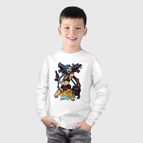 Детский лонгслив Джинкс League of Legends / Белый – фото 3