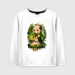 Лонгслив хлопковый детский Нахида из Genshin Impact, цвет: белый