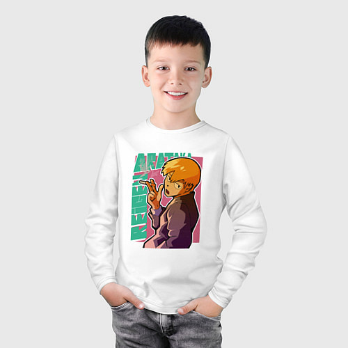 Детский лонгслив Моб психо 100 Arataka Reigen / Белый – фото 3