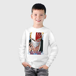 Лонгслив хлопковый детский Блич Ичиго Куросаки в маске, цвет: белый — фото 2