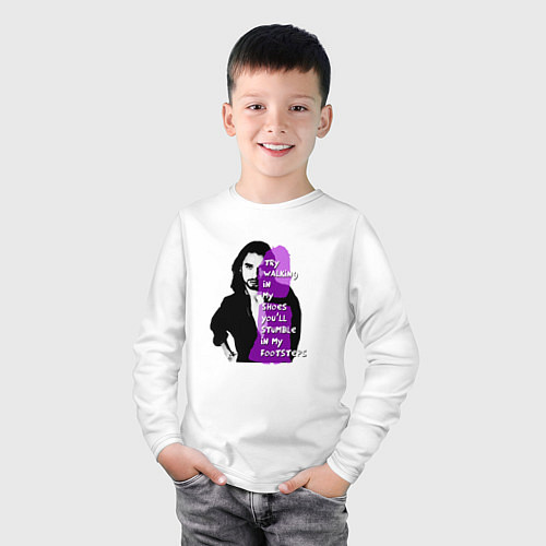 Детский лонгслив Dave Gahan Depeche Mode - Walking In My Shoes / Белый – фото 3