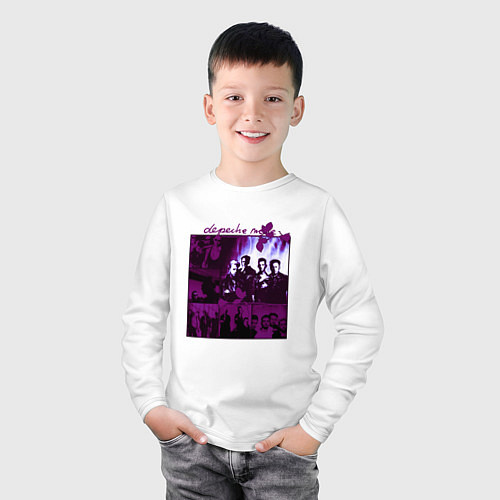Детский лонгслив Depeche Mode in violet / Белый – фото 3