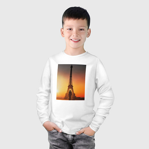 Детский лонгслив Джон Уик в Париже / Белый – фото 3