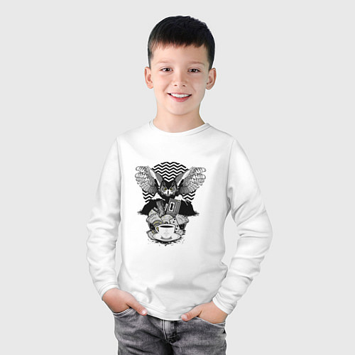 Детский лонгслив Twin Peaks symbols / Белый – фото 3