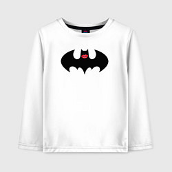 Лонгслив хлопковый детский Губки Бэтмена, цвет: белый