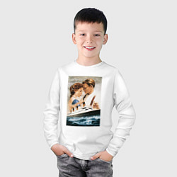 Лонгслив хлопковый детский Titanic, цвет: белый — фото 2