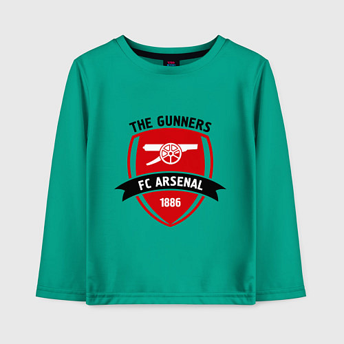 Детский лонгслив FC Arsenal: The Gunners / Зеленый – фото 1