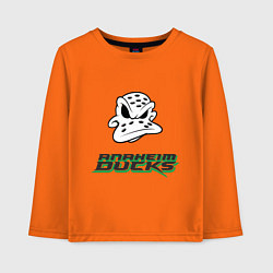 Лонгслив хлопковый детский HC Anaheim Ducks Art, цвет: оранжевый