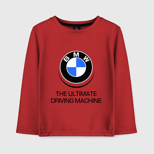 Детский лонгслив BMW Driving Machine / Красный – фото 1