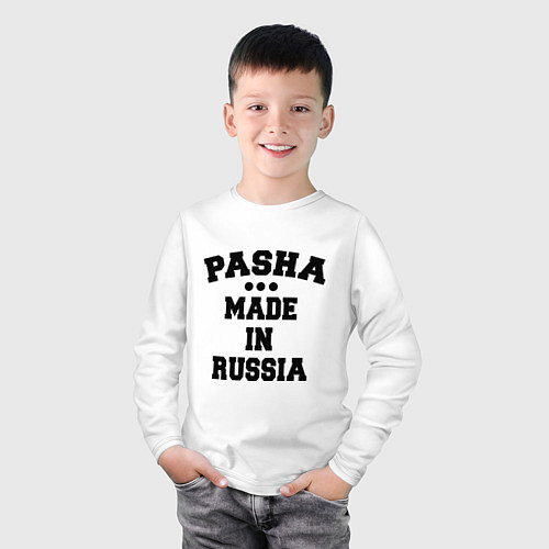 Детский лонгслив Паша Made in Russia / Белый – фото 3