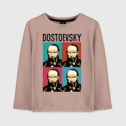 Лонгслив хлопковый детский Dostoevsky, цвет: пыльно-розовый