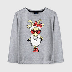 Лонгслив хлопковый детский Козочка, цвет: меланж