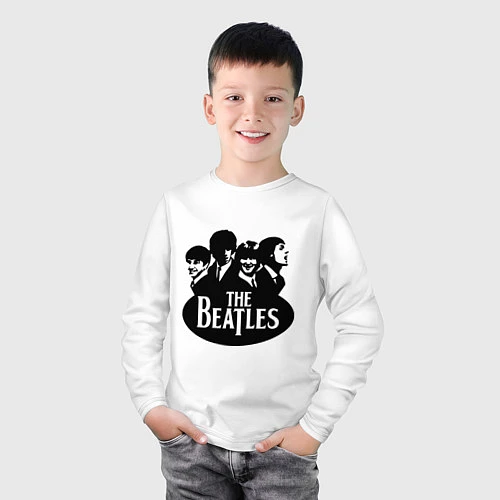 Детский лонгслив The Beatles Band / Белый – фото 3