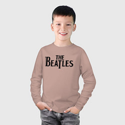 Лонгслив хлопковый детский The Beatles, цвет: пыльно-розовый — фото 2