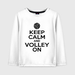 Лонгслив хлопковый детский Keep Calm & Volley On, цвет: белый