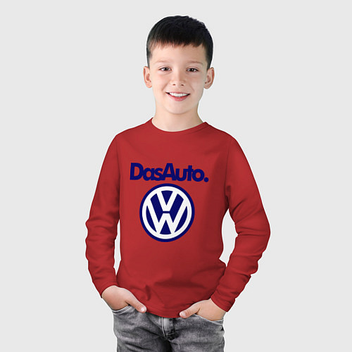Детский лонгслив Volkswagen Das Auto / Красный – фото 3