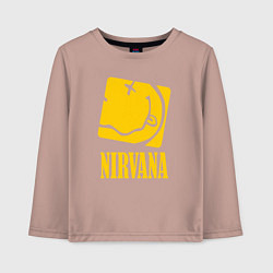 Лонгслив хлопковый детский Nirvana Cube, цвет: пыльно-розовый