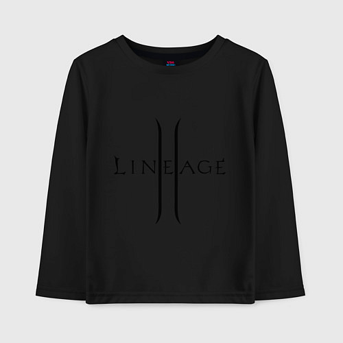 Детский лонгслив Lineage logo / Черный – фото 1