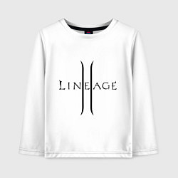 Лонгслив хлопковый детский Lineage logo, цвет: белый