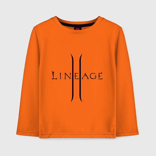 Детский лонгслив Lineage logo / Оранжевый – фото 1