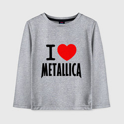 Лонгслив хлопковый детский I love Metallica, цвет: меланж