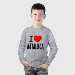 Лонгслив хлопковый детский I love Metallica, цвет: меланж — фото 2