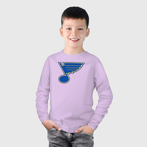 Детский лонгслив St Louis Blues: Tarasenko 91 / Лаванда – фото 3