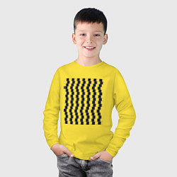 Лонгслив хлопковый детский Параллели, цвет: желтый — фото 2