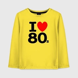 Лонгслив хлопковый детский I Love 80s, цвет: желтый