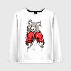 Детский лонгслив Bear Boxing