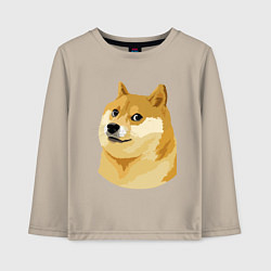 Лонгслив хлопковый детский Doge, цвет: миндальный