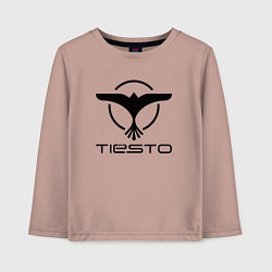 Лонгслив хлопковый детский Tiesto, цвет: пыльно-розовый