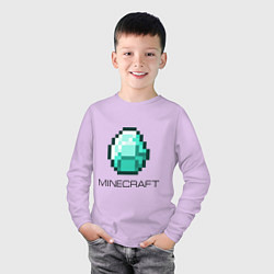 Лонгслив хлопковый детский Minecraft Diamond, цвет: лаванда — фото 2