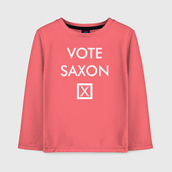 Лонгслив хлопковый детский Vote Saxon, цвет: коралловый