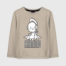 Лонгслив хлопковый детский Armind, цвет: миндальный