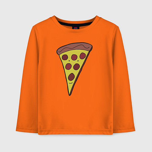 Детский лонгслив Pizza man / Оранжевый – фото 1