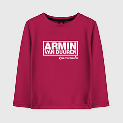 Лонгслив хлопковый детский Armin van Buuren, цвет: маджента